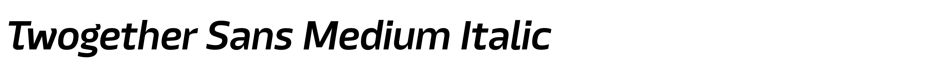 Twogether Sans Medium Italic